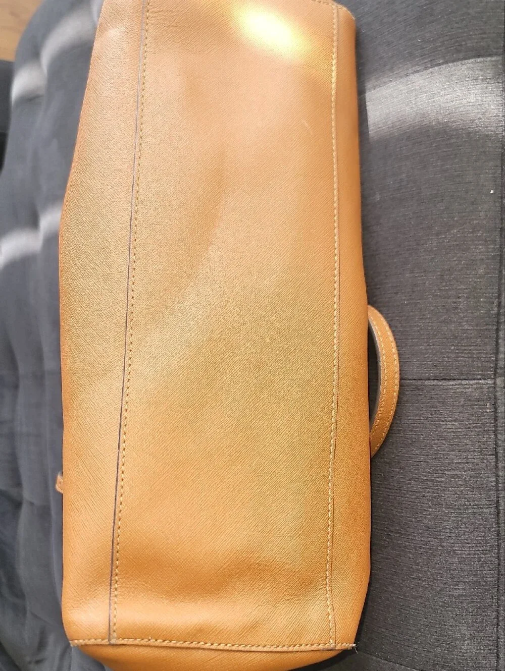 Tory Burch Cognac Leather Double-Handle Tote